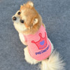 Cute Little Pet Dog Clothes Crown Vest Pet Clothes, Size:M(Pink)