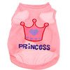 Cute Little Pet Dog Clothes Crown Vest Pet Clothes, Size:M(Pink)