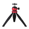 PULUZ 20cm Pocket Plastic Tripod Mount with 360 Degree Ball Head for Smartphones, GoPro, DSLR Cameras(Red)