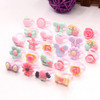 100 PCS Children Cute Cartoon Resin Flower Animal Heart Bow-knot Ring, Frosted Surface