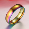 Europe and America Style Fashion Unisex Jewelry Titanium Steel Colorful Glare Rainbow Ring, Size: 6, Diameter: 16.2mm, Perimeter: 52mm