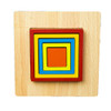 DIY Creative 3D Wooden Puzzle Geometry Shape Puzzle Children Educational Toys(Square)