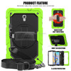 Shockproof Colorful Silica Gel + PC Protective Case for Galaxy Tab A 10.5 T590, with Holder & Shoulder Strap & Hand Strap & Pen Slot (Green)
