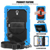 Shockproof Colorful Silica Gel + PC Protective Case for Galaxy Tab A 10.5 T590, with Holder & Shoulder Strap & Hand Strap & Pen Slot (Baby Blue)