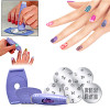 DIY Design Kit Professional Nail Art Stamp Stamping Polish Nail Decoration(Purple)