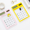 8 Digits LED Screen Calculator with Transparent Touch Pad & Solar Panel, Random Color Delivery