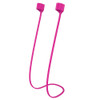 Wireless Bluetooth Headset Anti-lost Rope Magnetic Silicone Lanyard for Apple AirPods 1 / 2(Rose Red)