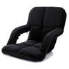 A3 Creative Lazy Sofa with Armrests Foldable Single Backrest Recliner (Black)