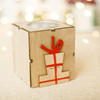 2 PCS Christmas Wood Candle Holder Candle Stick Light Decoration(Gift Box)