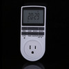 AC 120V Smart Home Plug-in Programmable LCD Display Clock Summer Time Function 12/24 Hours Changeable Timer Switch Socket, US Plug