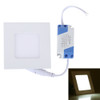 3W Natural White Light 8.5cm Square Panel Light Lamp with LED Driver, 15 SMD 2835, AC 85-265V, Cutout Size: 7.5cm