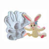 2 PCS 3D Animal Shape Silicone Form Fondant Cake Biscuit Molds(Rabbit)