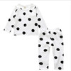 Children Cartoon Cotton Underwear Care Belly Pajamas Set, Size:XXL(Big Dot)