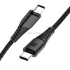 ROCK Z11 3A Type-C / USB-C to Type-C Hi-tensile Sync Round Charging Cable, Length: 100cm (Black)