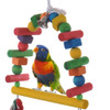 Parrot Wooden Cotton Rope Bite Toy Swing Stand