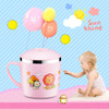 225ml Stainless Steel Thermal Insulated Cartoon Style Mug With Cap And Handle For Child(Pink)
