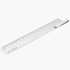 Original Xiaomi RUMA Multi-function Portable Metal Bookmark Straight Ruler (Silver)