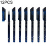 12 PCS Erasable Nib 0.5mm Ballpoint Boutique Gifts Student Stationery Office Writing Pen(Navy Blue)