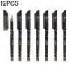 12 PCS Erasable Nib 0.5mm Ballpoint Boutique Gifts Student Stationery Office Writing Pen(Black)