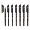 12 PCS Erasable Nib 0.5mm Ballpoint Boutique Gifts Student Stationery Office Writing Pen(Black)