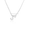 Fashion Tiny Dainty Heart Initial Necklace Personalized Letter Necklace, Letter J(Silver)