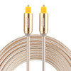 EMK 3m OD4.0mm Gold Plated Metal Head Woven Line Toslink Male to Male Digital Optical Audio Cable (Gold)