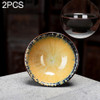 2 PCS Kiln Transmutation Kongfu Bowl Ceramic Tea Cup 3