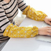 Yellow Checkerboard Cotton and Linen Painting Adult Long Anti-fouling Cuffs Housework Sleeves