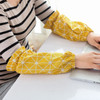 Yellow Checkerboard Cotton and Linen Painting Adult Long Anti-fouling Cuffs Housework Sleeves