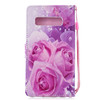 Rose Pattern Horizontal Flip Leather Case for Galaxy S10, with Holder & Card Slots & Wallet