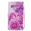 Rose Pattern Horizontal Flip Leather Case for Galaxy S10, with Holder & Card Slots & Wallet