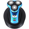 Wireless Charging Men Electric Three-cutter Shaver Razor, Size:10*10*10cm(Blue)