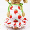 Pet Fruit Print T-Shirt Puppy Dog Cat Cute Fruit Skirt, Size:XS(Skirt-Strawberry)