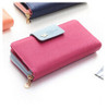 Long Women Wallets Card Holder Female Clutch Women(Rose Red)