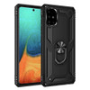 For  Galaxy A71 Shockproof TPU + PC Protective Case with 360 Degree Rotating Holder(Black)