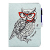 For Galaxy Tab A 9.7 / T550 Glasses Owl Pattern Horizontal Flip Leather Case with Holder & Wallet & Card Slots & Sleep / Wake-up Function & Pen Slot