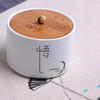 Ceramic Sealed Storage Tea Can, Size: 10 x 7cm, Chinese Characters: Realize