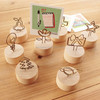 Creative Round Wooden Iron Photo Clip Memo Name Card Pendant Furnishing Articles Picture Frame(Star)