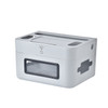 Wall Shelf Free Punching TV Top Box Rack WIFI Router Storage Box (Grey)