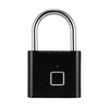 Stainless Steel Automatic Intelligent Fingerprint Padlock Electronic Lock, 40 Fingerprint Edition(Black)