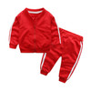 2 in 1 Autumn Baby Clothes Cotton Long Sleeve  Zipper Sportswear Set, Kid Size:100cm(Red)