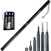 Outdoor Multi-function Portable Foldable Aluminium Alloy Alpenstocks Poles, Length : 64CM(Black)