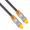 2m OD6.0mm Gold Plated Metal Head Woven Line Toslink Male to Male Digital Optical Audio Cable
