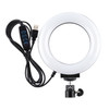 PULUZ 4.7 inch 12cm USB 3 Modes Dimmable LED Ring Vlogging Photography Video Lights  with Cold Shoe Tripod Ball Head(Black)