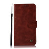 For Nokia 6 Retro Copper Buckle Crazy Horse Horizontal Flip PU Leather Case with Holder & Card Slots & Wallet & Lanyard(Wine red)