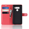 Litchi Texture Horizontal Flip Leather Case for LG V50 ThinQ 5G, with Wallet & Holder & Card Slots (Red)