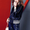 Fashion Casual Suit Female (Color:Blue Size:S)