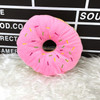 13cm Pet Dog Puppy Cat  Donut Tugging Chew Squeaker Quack Sound Play Toys(Pink)
