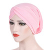 Modal Stretch Cloth Forehead Cross Headscarf Cap Chemotherapy Cap(Pink)