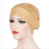 Modal Stretch Cloth Forehead Cross Headscarf Cap Chemotherapy Cap(Khaki)